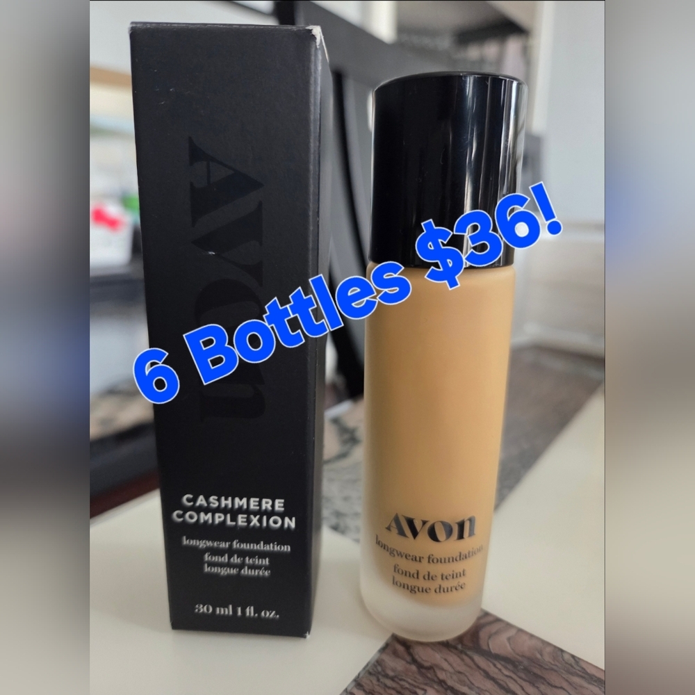 6 bottles Avon Cashmere Complexion Foundation - THE CHAI